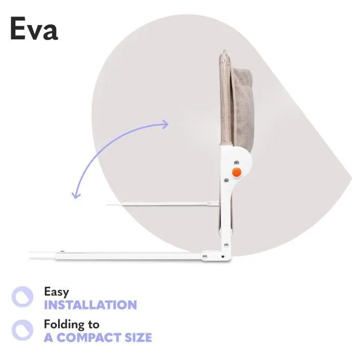 Barrière de lit bébé LIONELO Eva - Protection anti-chute 150cm - Filet aéré pliable-2
