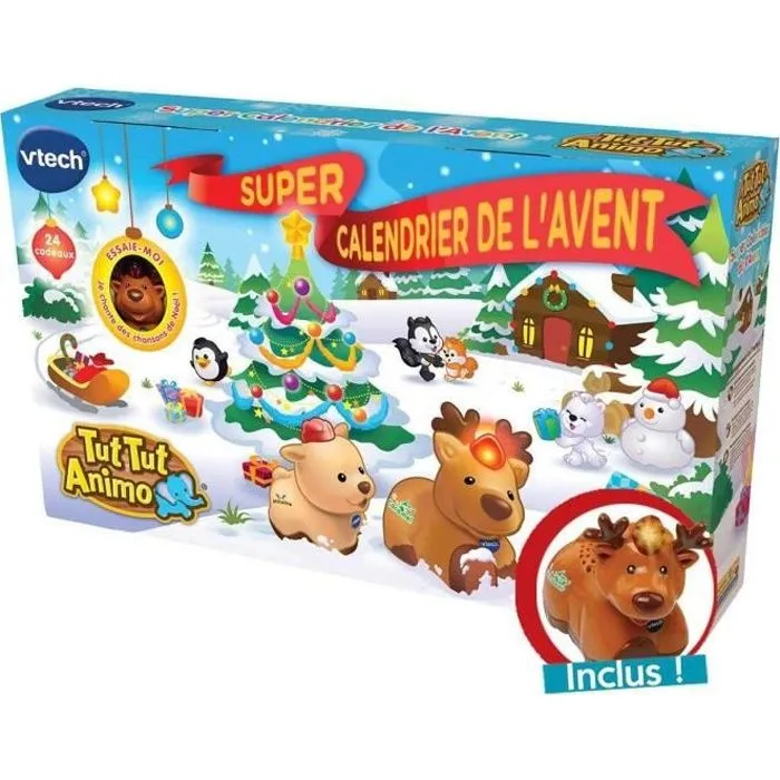 Calendrier de l'avent Tut Tut Animo - VTECH - 24 pièces et un animal électronique - Mixte - A partir de 12 mois-0