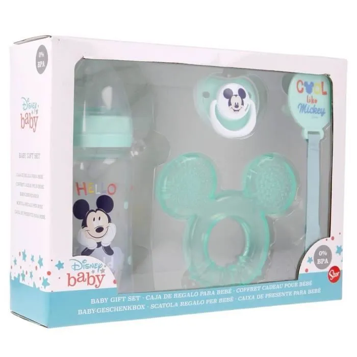 Coffret biberon cadeau Mickey-0