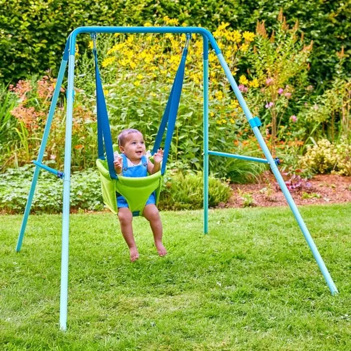 Portique metal bebe pliant tp toys fauteuil bebe h.129 cm-1