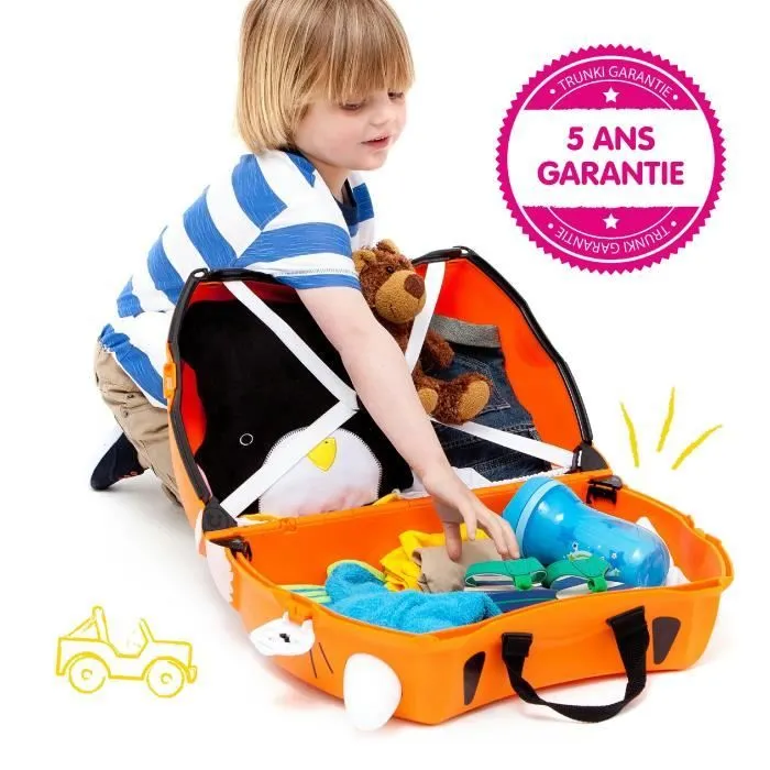 Valise à Roulettes pour Enfants Trunki - Tipu le Tigre - Orange - Rigide - 46x30x21cm-2
