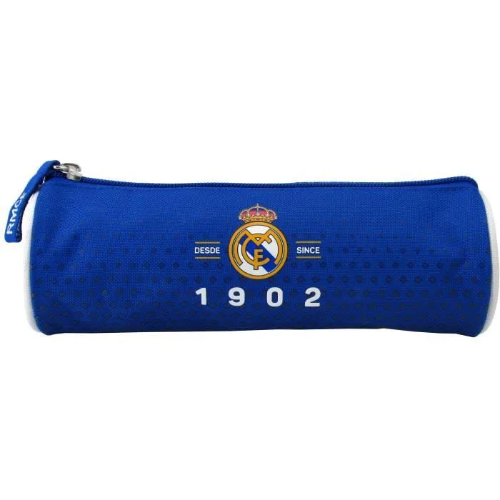 Trousse scolaire - Real Madrid - Polyester - Zippée - Mixte - Bleu-1