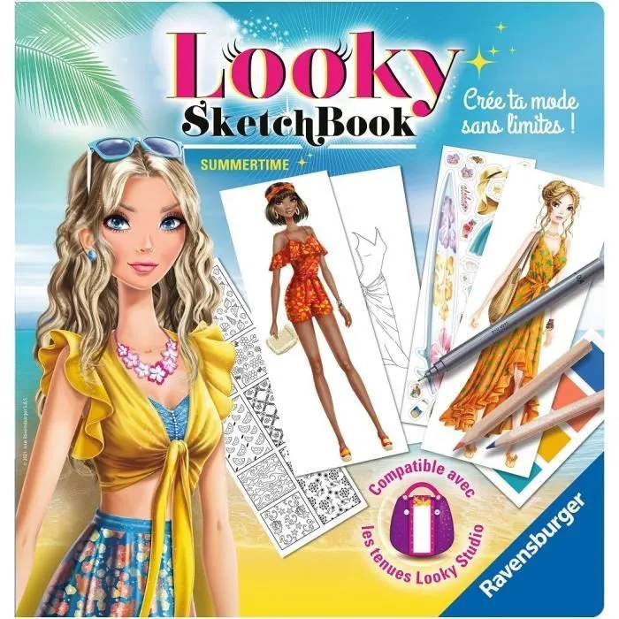 Looky Sketch book summertime - RAVENSBURGER - Crée ta mode - Mixte - A partir de 6 ans-0