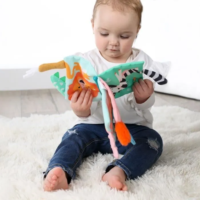 Livre en tissu sensoriel avec queues d’animaux-4