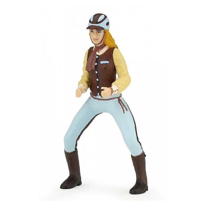 Figurine Cavalière fashion - PAPO - CHEVAUX, POULAINS ET PONEYS - Bleu - Enfant-0