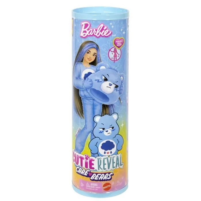 Poupée Barbie Cutie Reveal Bisounours Touronchon Bleu - 3ans +- JCN96-5