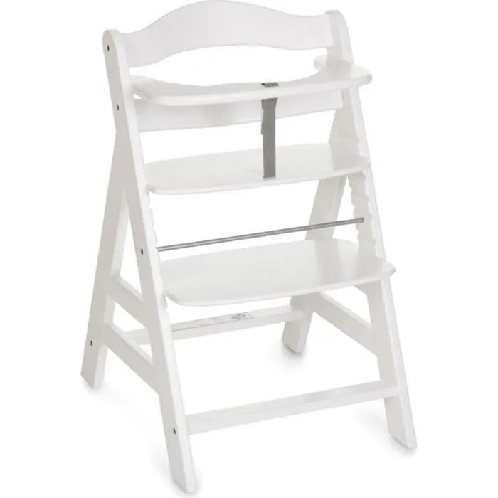 Hauck - Chaise Haute en Bois pour bébé Évolutive Alpha + / White-0