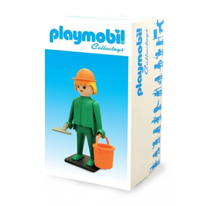 Figurine de collection Plastoy Playmobil l'ouvrier maçon 00214 (2018)-1