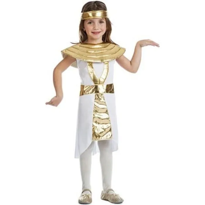 Déguisement égyptien Cléopâtre pour fille - Multicolore - Robe et bandeau inclus - Intérieur - Enfant-0