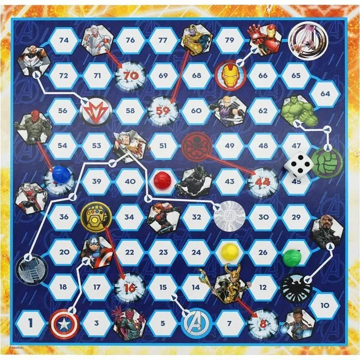 Jeu de plateau Marvel Avengers - Game Compendium - 4 en 1 - CARTAMUNDI - Noir - Enfant-3