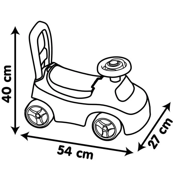 Smoby - Porteur enfant 2 en 1 - Auto Rouge - Coffre sous la selle + klaxon - Dès 10 mois - Fabrication française-3