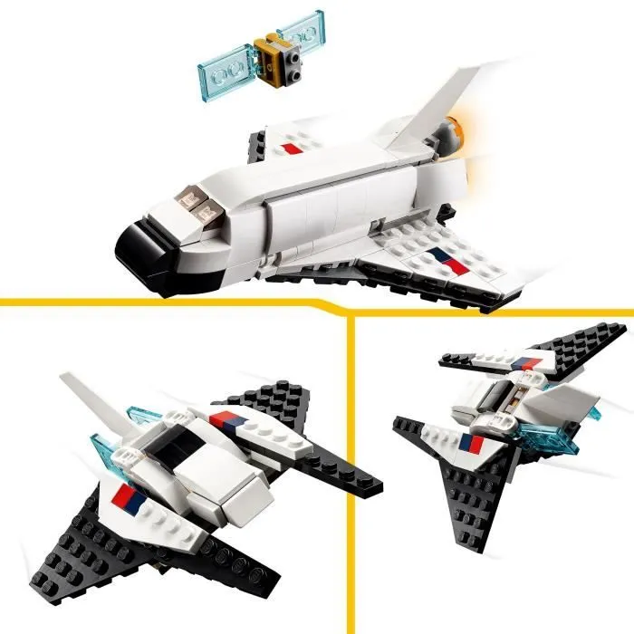 LEGO® Creator 3-en-1 31134 La Navette Spatiale, Jouet Figurine Astronaute avec Vaisseau, Enfants 6 Ans-3