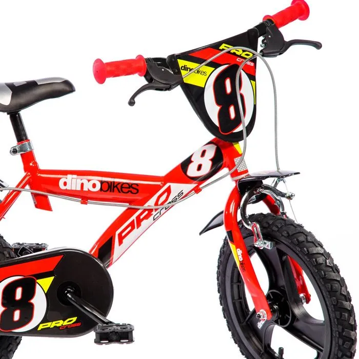 DINOBIKES Vélo Enfant garçon - 14'' - Rouge-1