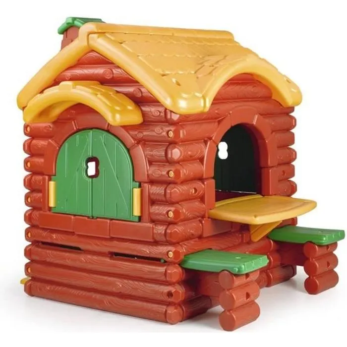 Maison de jeux - FEBER - Le Refuge de Montagne - Plastique Anti-UV - Avec tablette et bancs-0