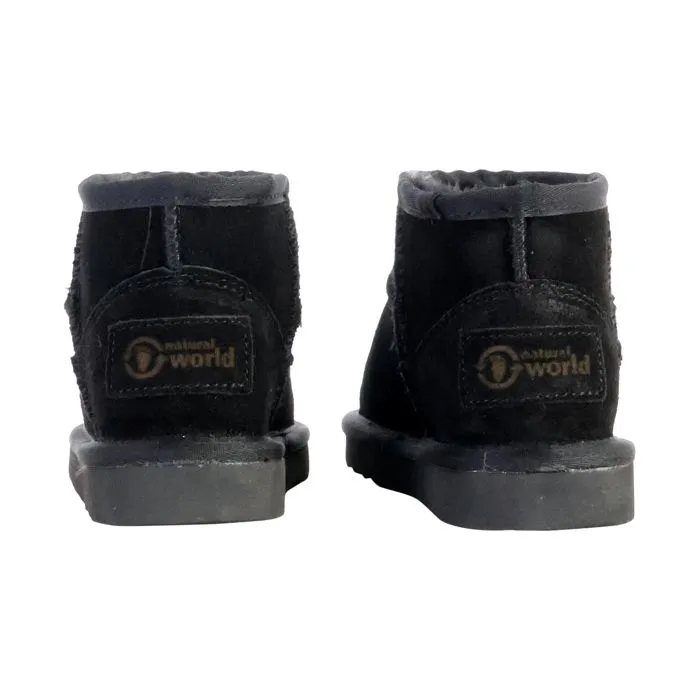 Bottines Chausson  Cuir Natural World Bota Alta Merino - Noir-3