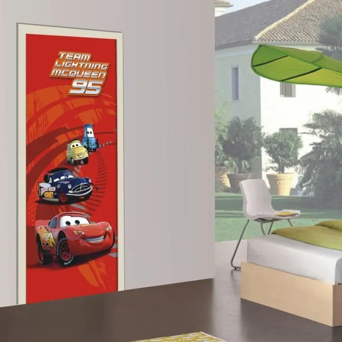 Poster géant Cars Disney Flash 95 Collection - MCQUEEN - Rectangulaire - Orange - H 202 x L 90 cm-2
