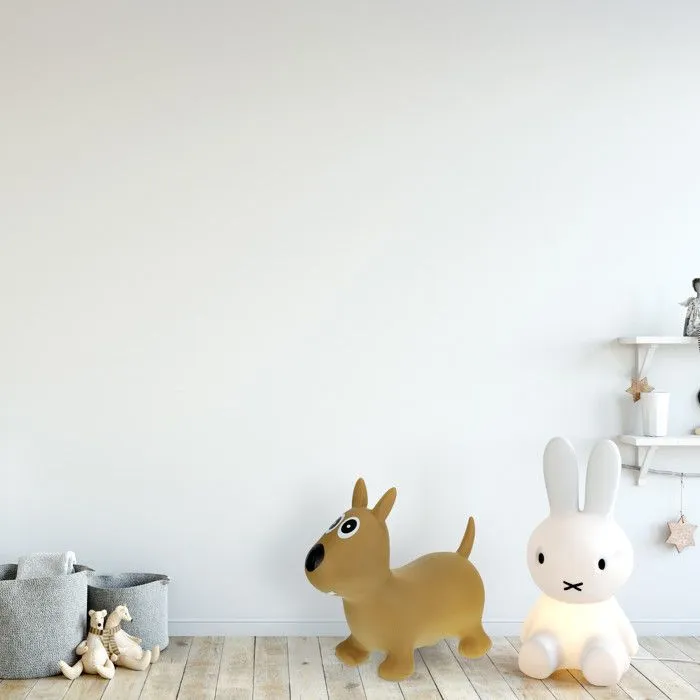 Relaxdays Animal sauteur avec pompe à air, jouet en forme de chien, charge max. 50 kg, sans BPA, enfant, marron clair-4