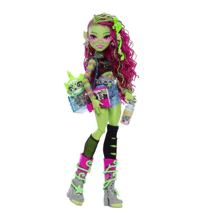 Monster High-Venus McFlytrap-Poupée avec Chewlian et accessoires HRP81-1