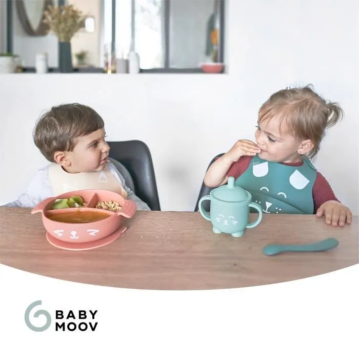 Babymoov Coffret Repas 15-24 m LEARN'ISY, 1 Bol, 1 Tasse, 1 Bavoir, 1 Cuillère, Renard-6