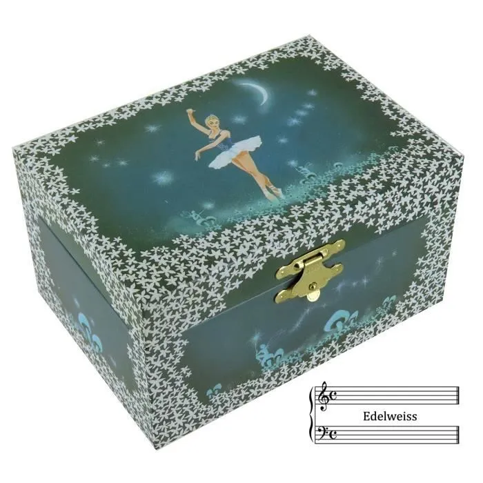 Edelweiss (La mélodie du bonheur) - Boîte à musique - bijoux musicale - coffret musical en bois avec ballerine dansante - 22004-0