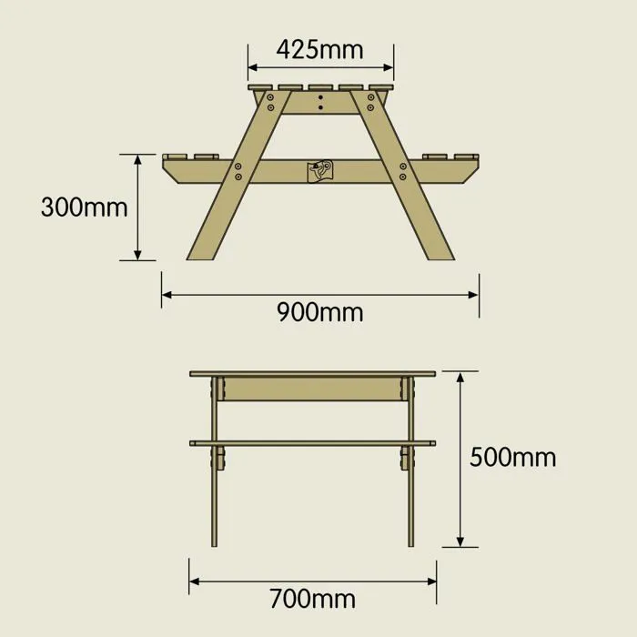 Table pique-nique pour enfant FORESTIERE en Bois FSC®-4