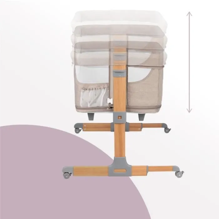MoMi SMART BED - 4en1 - Lit Cododo, Barceau Bebe - multifonctionnel - Beige-2