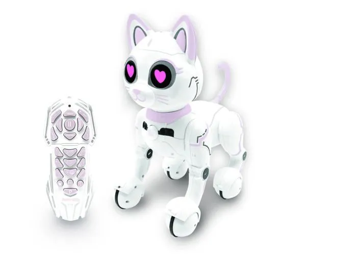 Robot chat Power Kitty - LEXIBOOK - Programmable, tactile, avec télécommande et contrôle gestuel-0