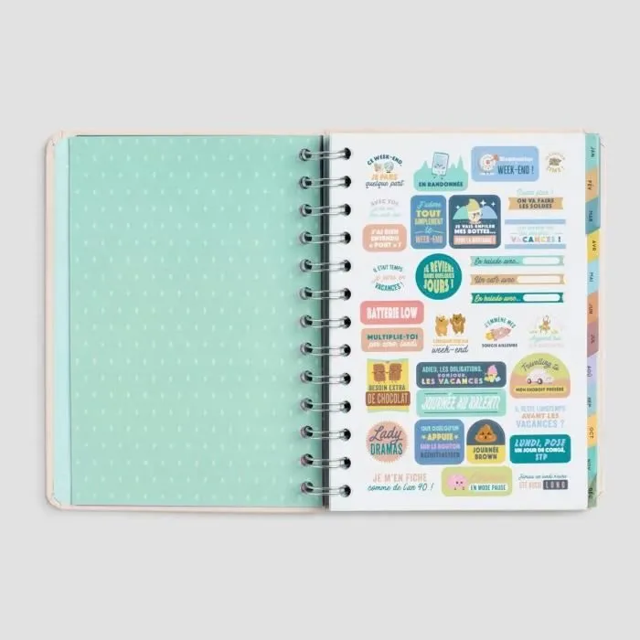 Agenda - Mr. Wonderful - 2023 - Petit format - Rose - Organisation hebdomadaire-3