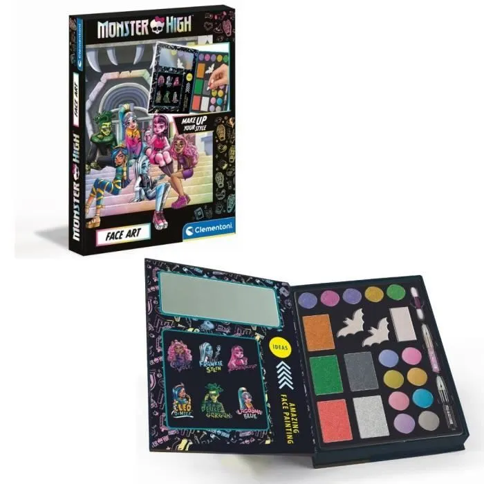 Monster High Coffret Maquillage - Clementoni - Palette contentant des poudres, fards, crayons-0