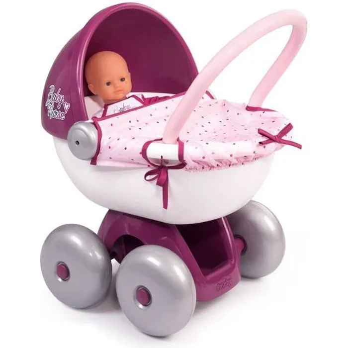 Landau Câlin Baby Nurse - Smoby - Roues Silencieuses - Violet - A partir de 18 mois-0