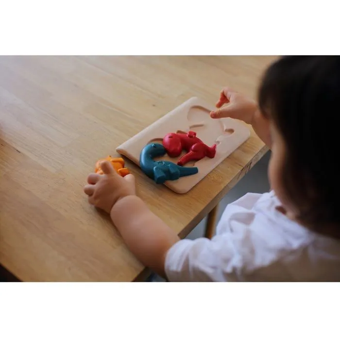 Puzzle Dino - Plan Toys - A partir de 12 mois - Multicolore - Blanc - Enfant - Mixte-4