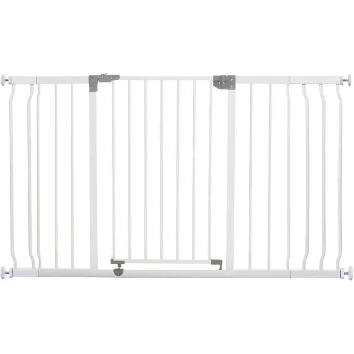 Barrière de sécurité - DREAMBABY - LIBERTY - 1 barrière + 2 extensions - 126-132,5 cm - Blanc-0