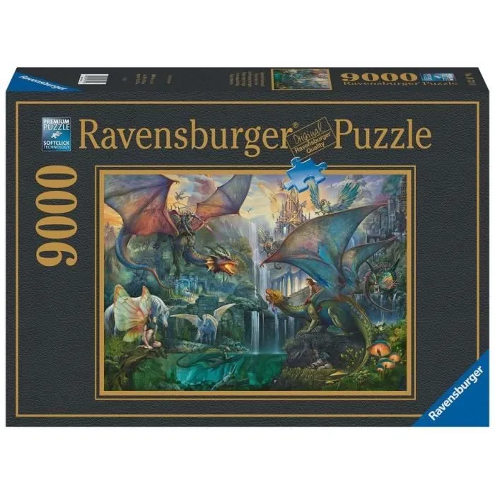 Puzzle 9000 pièces La forêt magique des dragons, Fantastique, Adulte, 16721, Ravensburger-1