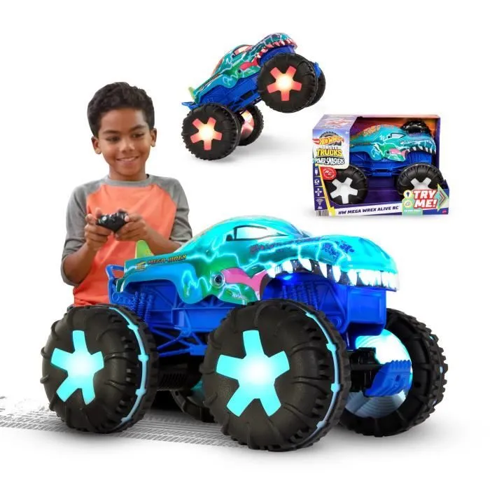 Hot Wheels Monster Trucks-Mega-Wrex-Véhicule télécommandé échelle 1/15 JBD90-0