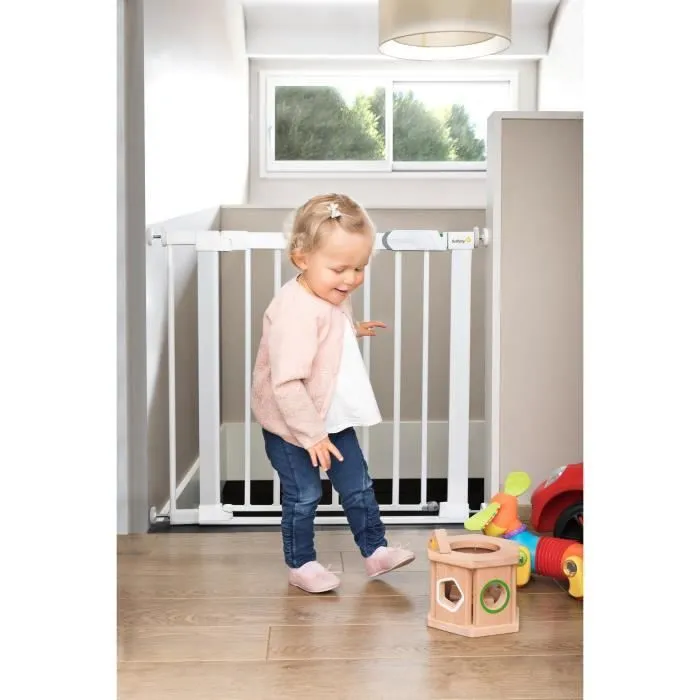 Barrière de sécurité Flat Step - SAFETY 1ST - Blanc - Métal - 73 cm - Pression - Mixte-1