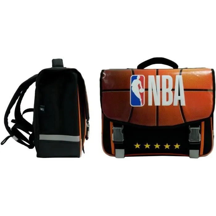 NBA Cartable - Deux compartiments - 41 cm - Noir-0