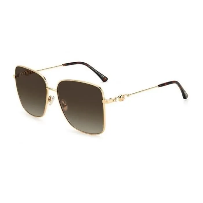 Lunettes de soleil - Jimmy Choo - HESTER/S - Gold Havana - Chic - Femme-0