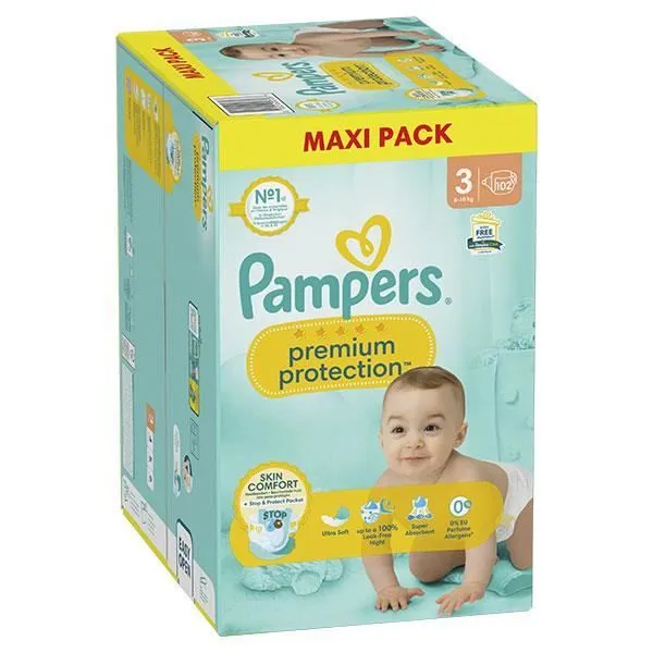 Pampers Couches Premium Protection Maxi Pack T3 (6-10 Kg)-1
