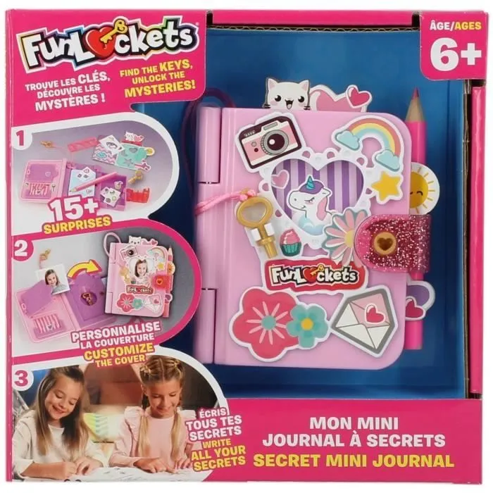 Mini Journal - KD - Funlockets - Mon Mini Journal Secret - Amuse-toi à personnaliser ton journal-1