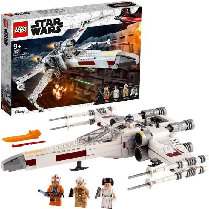 LEGO® Star Wars 75301 Le X-Wing Fighter de Luke Skywalker, Jouet Vaisseau Spatial, Figurine Star Wars, Princesse Leia, R2-D2-0