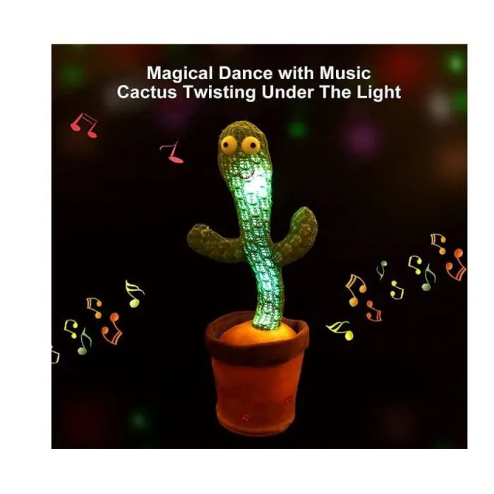 Peluche Cactus Chantant et Dansant KAWAII - 120 Chansons - Accessoire de Maison et Cadeau pour Enfants-2