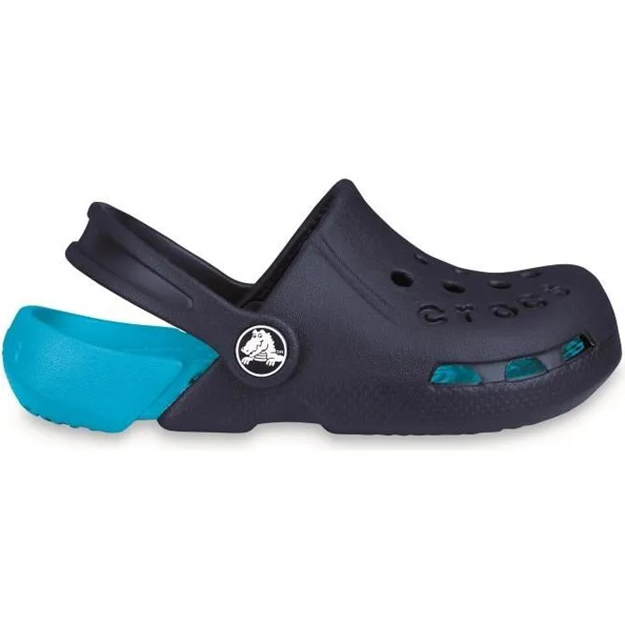 Sabots Crocs Electro pour enfant - Noir/Bleu - Avec charmes Jibbitz-0