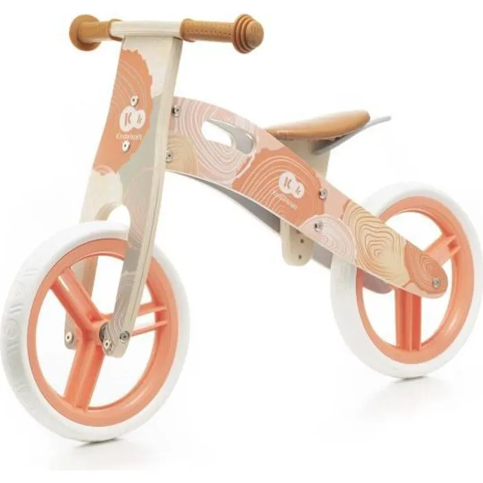 Draisienne en bois Kinderkraft RUNNER - Rose - Pour enfants à partir de 3 ans - Roues de 12 pouces-0