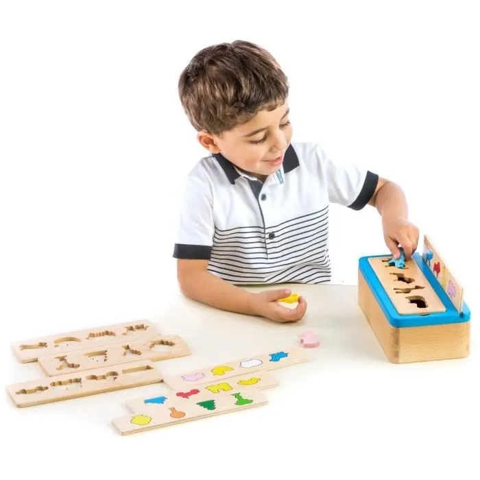 Pédagogie Montessori - Boite de tri Formes-1