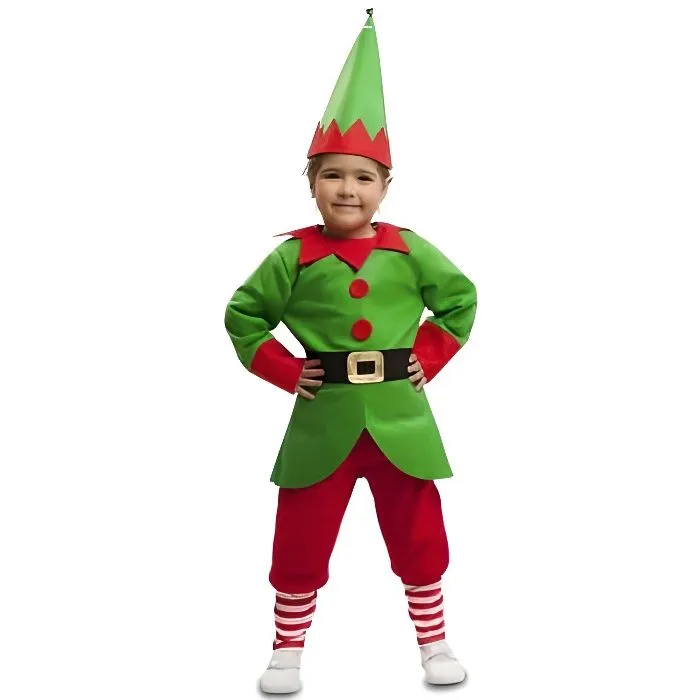 Déguisement Elfe Forêt Garçon - No Name - Magicien - Polyester - Blanc - Vert-0