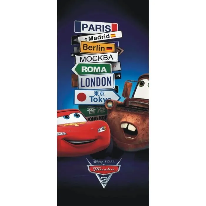 Poster géant - AG DESIGN - Cars - Noir - Rectangulaire - Enfant-1
