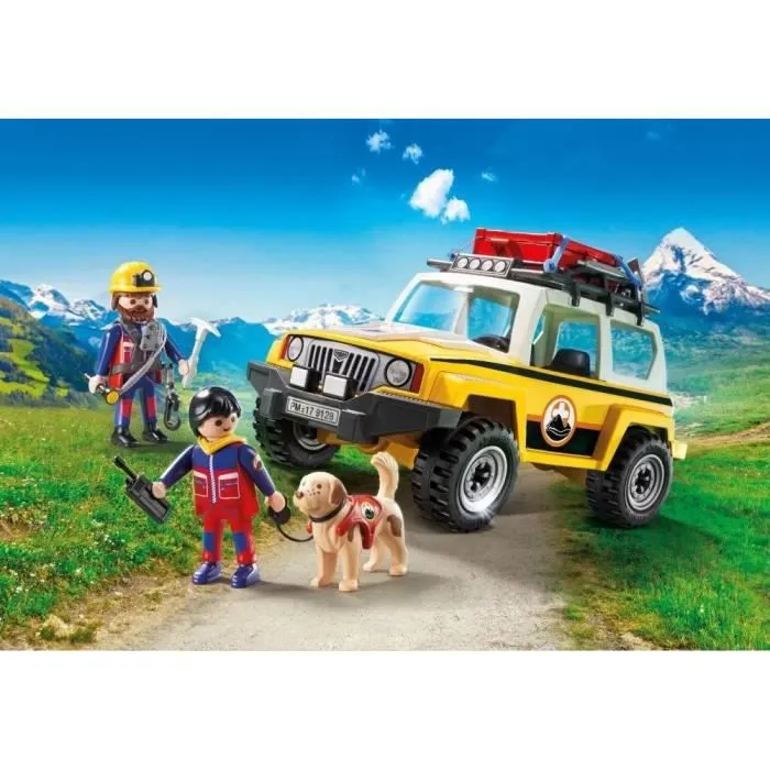 PLAYMOBIL - Secouristes de Montagnes avec Véhicule - Action - L'Escalade-1