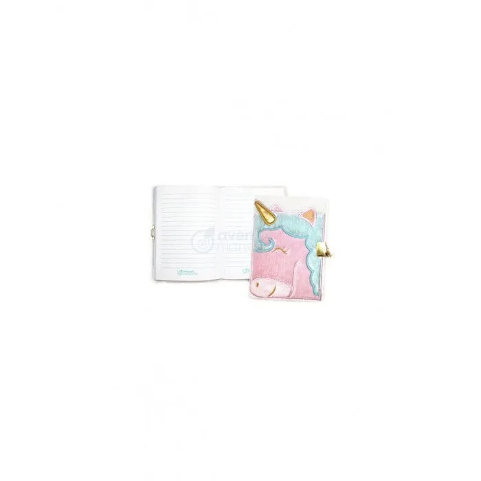 Journal intime en fourrure - Licorne - Rose-1