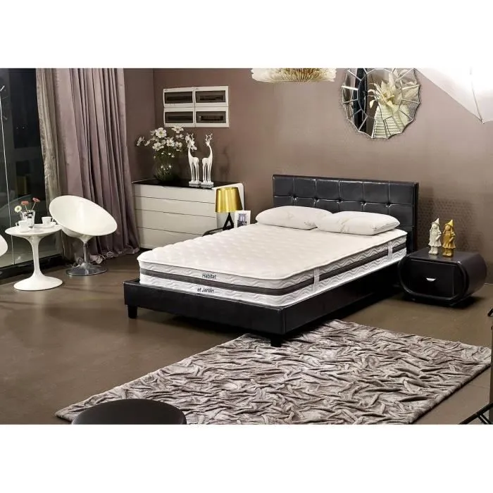 Matelas Ressorts et Mémoire de Forme - Habitat et Jardin - Viva First - 140x190 cm - Ferme - Anti-acarien-1