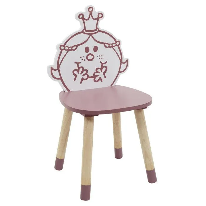 Chaise Enfant "Madame Princesse" 57cm Rose-0